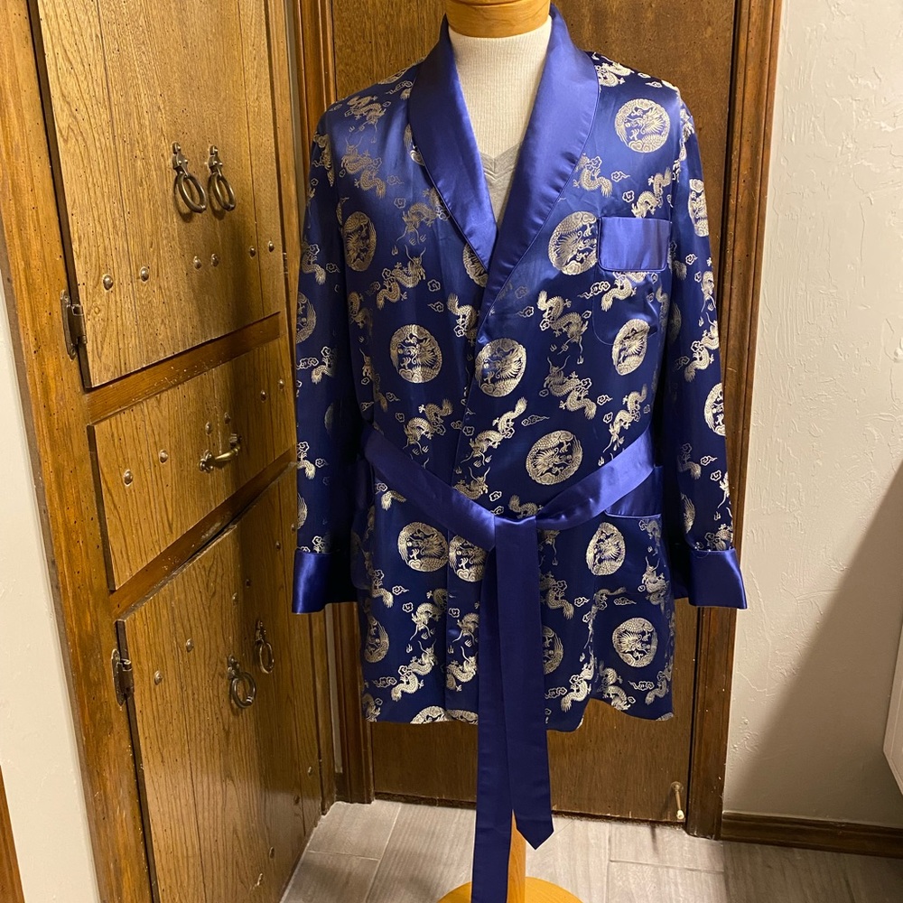Vintage Solz Squirrel smoking jacket/robe